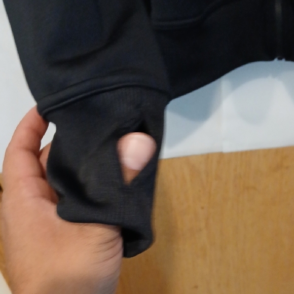 Nike Plus Size(3X) Jacket Black Full-Zip Hooded Jacket - Picture 5 of 8